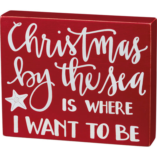 Christmas Sea Want Box Sign SolagoHome