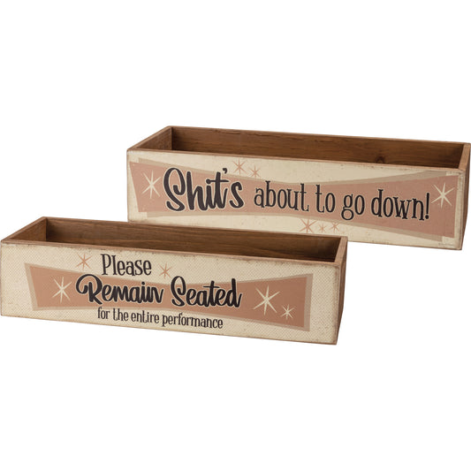 Please Remain Seated Toilet Paper Bin SolagoHome