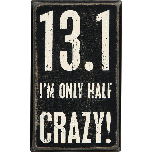 Half Crazy Wall Sign SolagoHome