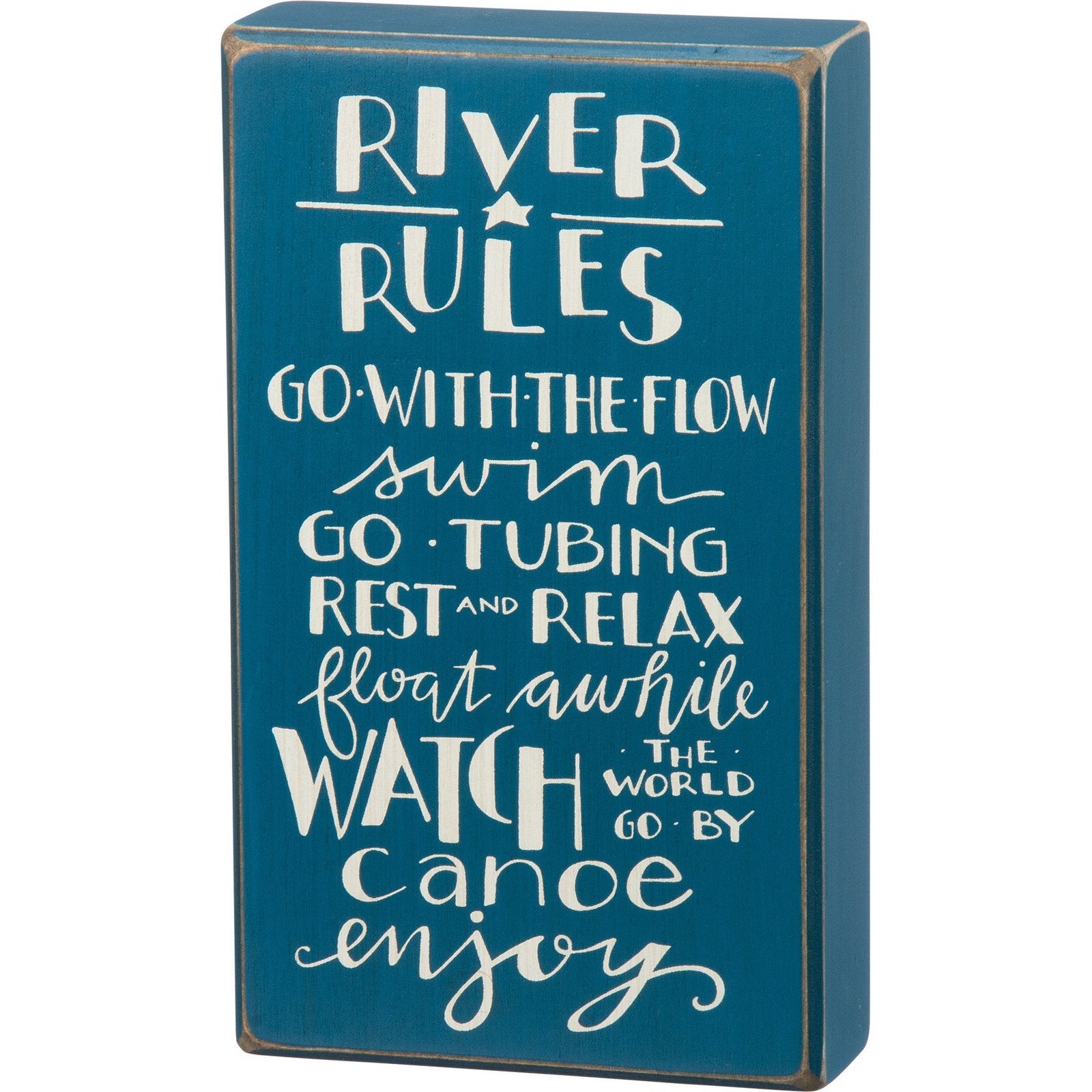 River Rules Sign SolagoHome