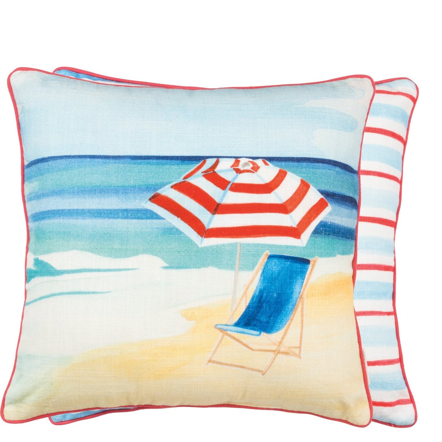 Beach Chair Throw Pillow SolagoHome