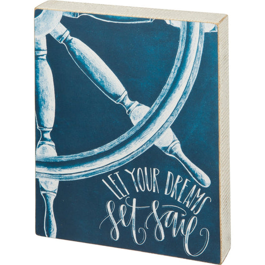 Let Dreams Set Sail Box Sign SolagoHome