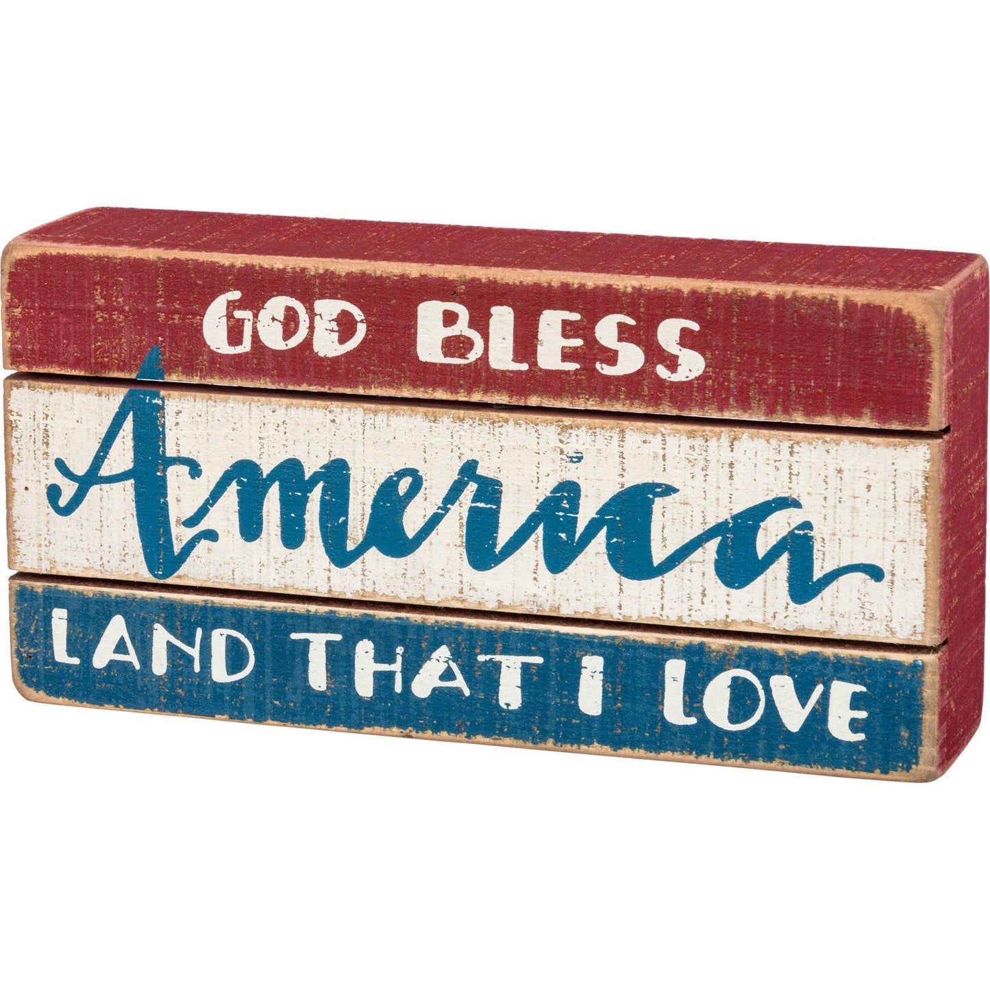 God Bless America Box Sign SolagoHome