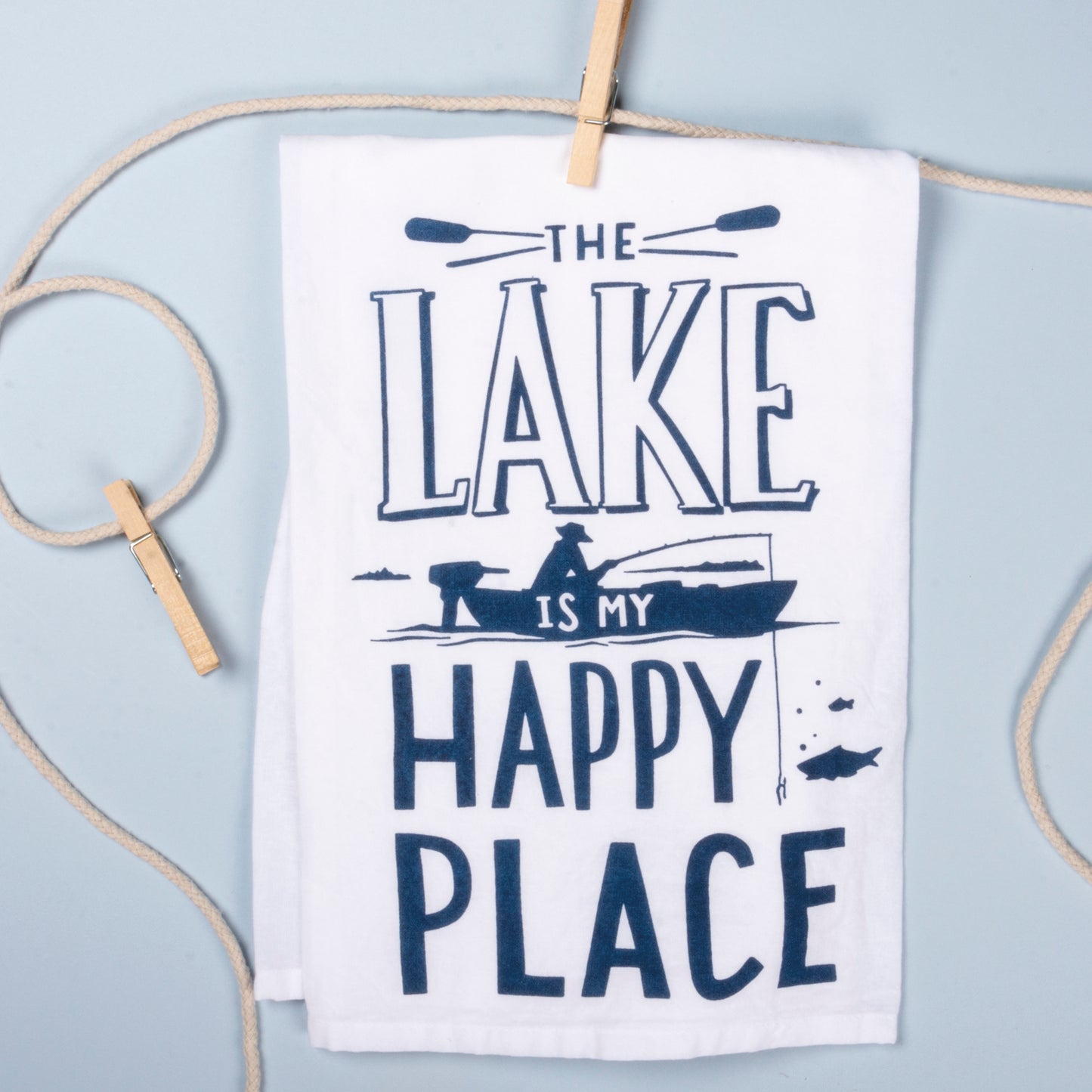 Lake Happy Place Dish Towel SolagoHome