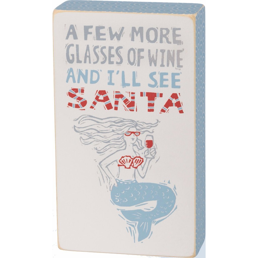glasses Santa Box Sign SolagoHome