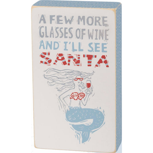 glasses Santa Box Sign SolagoHome