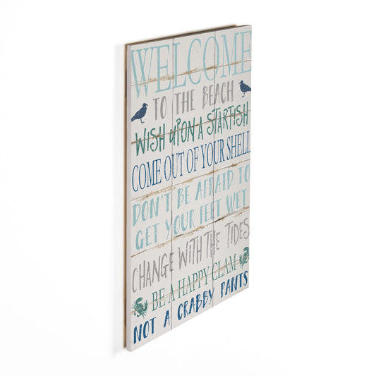 Welcome Beach Pallet Wall Decor SolagoHome