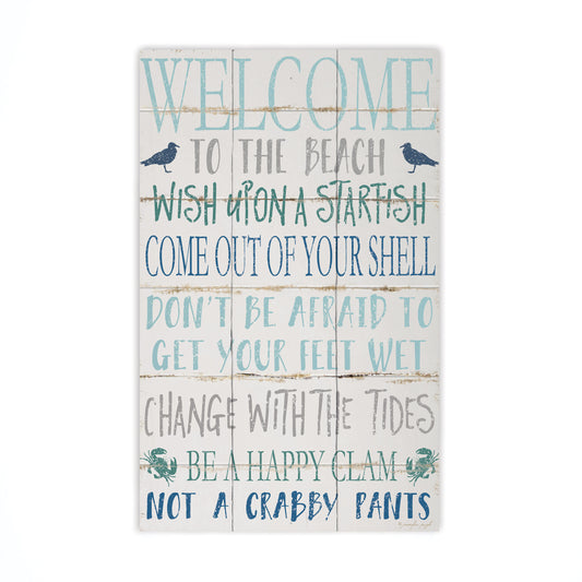 Welcome Beach Pallet Wall Decor SolagoHome
