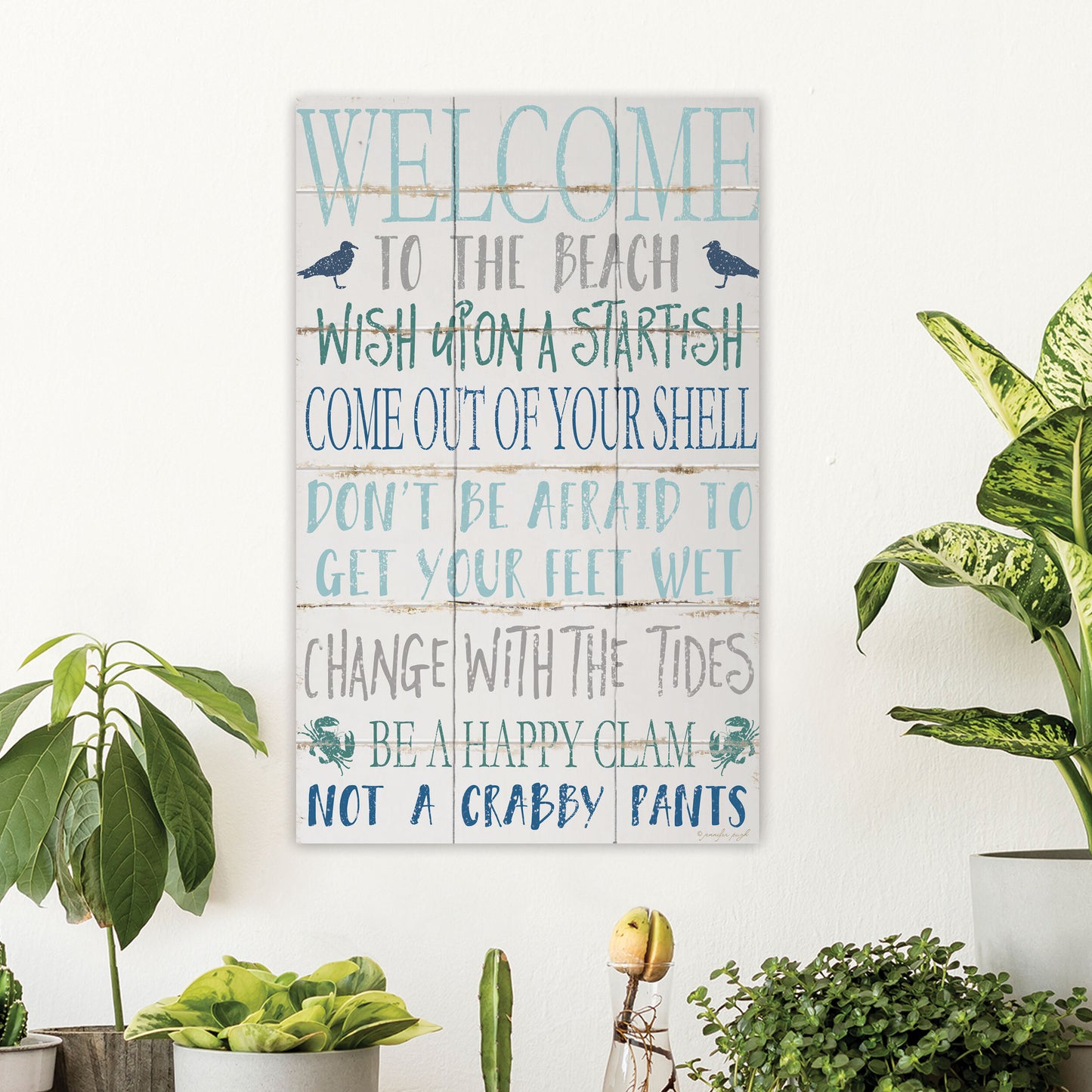 Welcome Beach Pallet Wall Decor SolagoHome