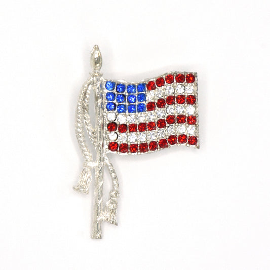 Solago Home American Flag Crystal Pin SolagoHome