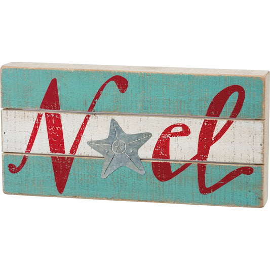 Noel Box Slat Sign SolagoHome