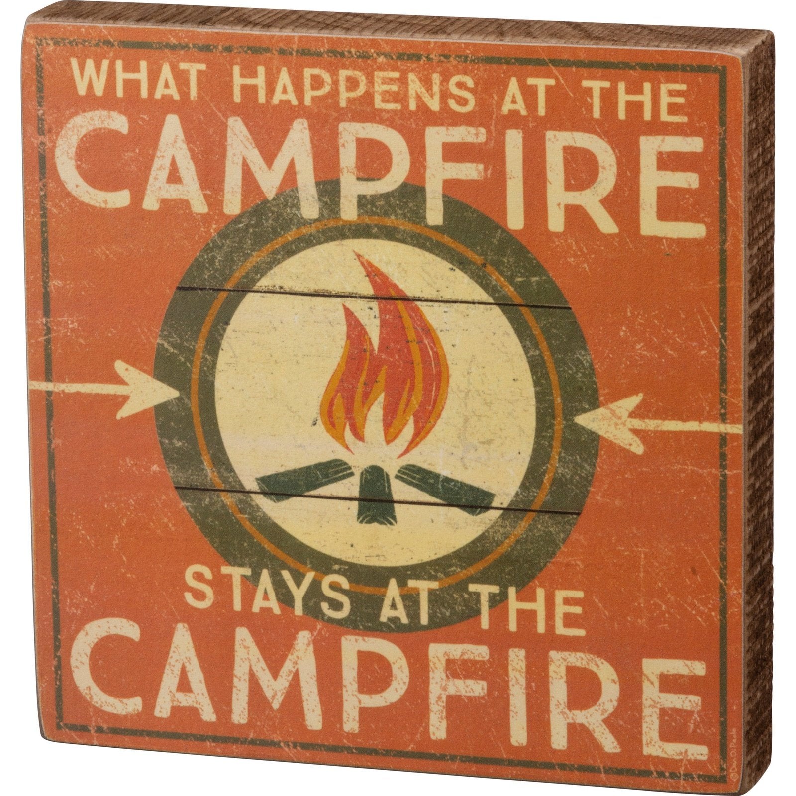 Happens Campfire Block Sign SolagoHome