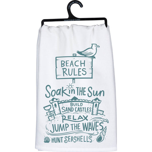 Beach Rules Dish Towel SolagoHome