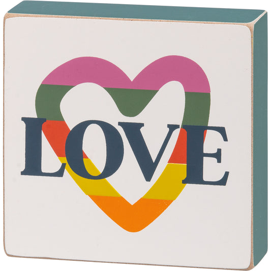 Love Pride Block Sign SolagoHome