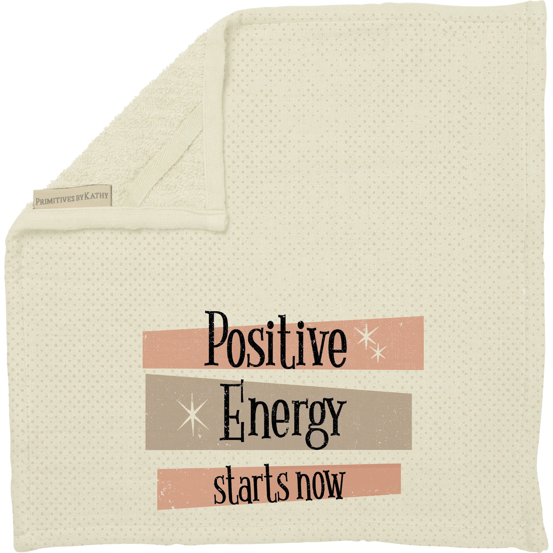 Positive Energy Starts Now Washcloth SolagoHome