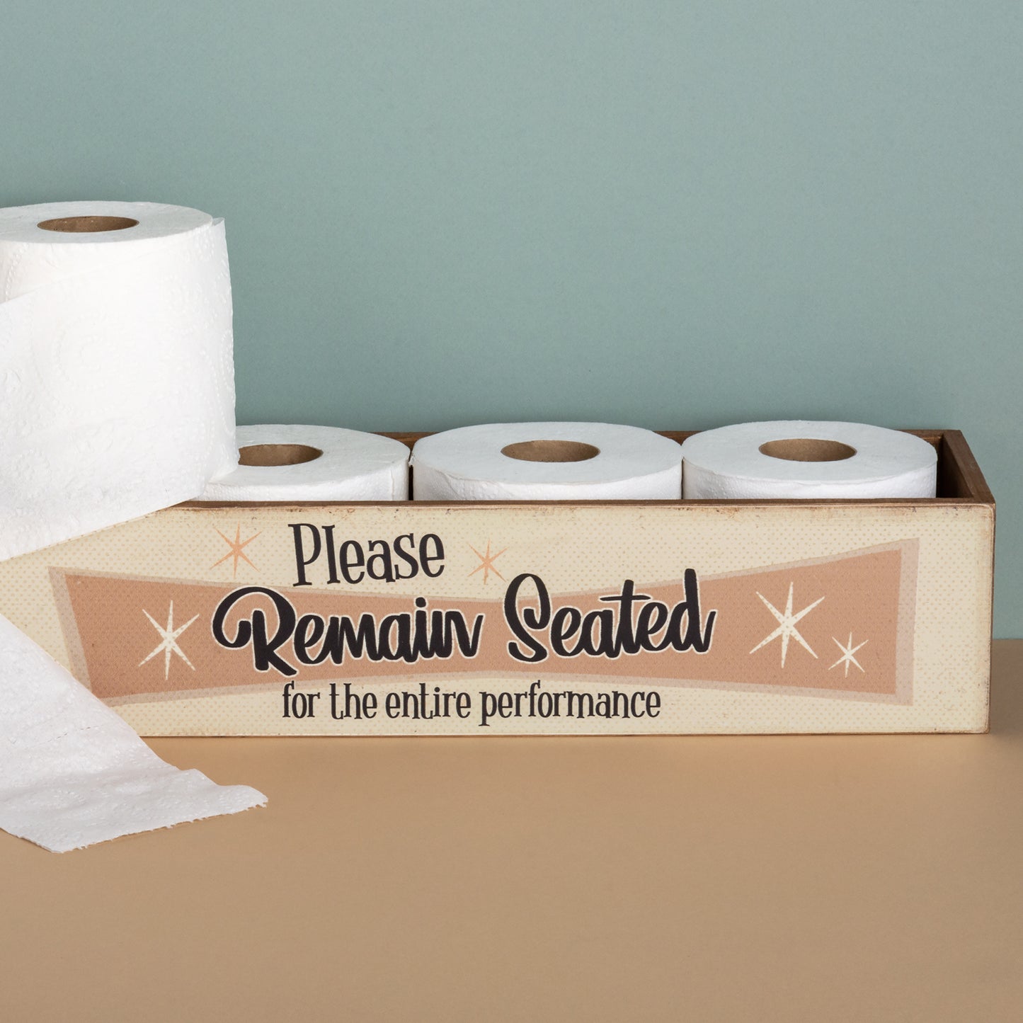 Please Remain Seated Toilet Paper Bin SolagoHome