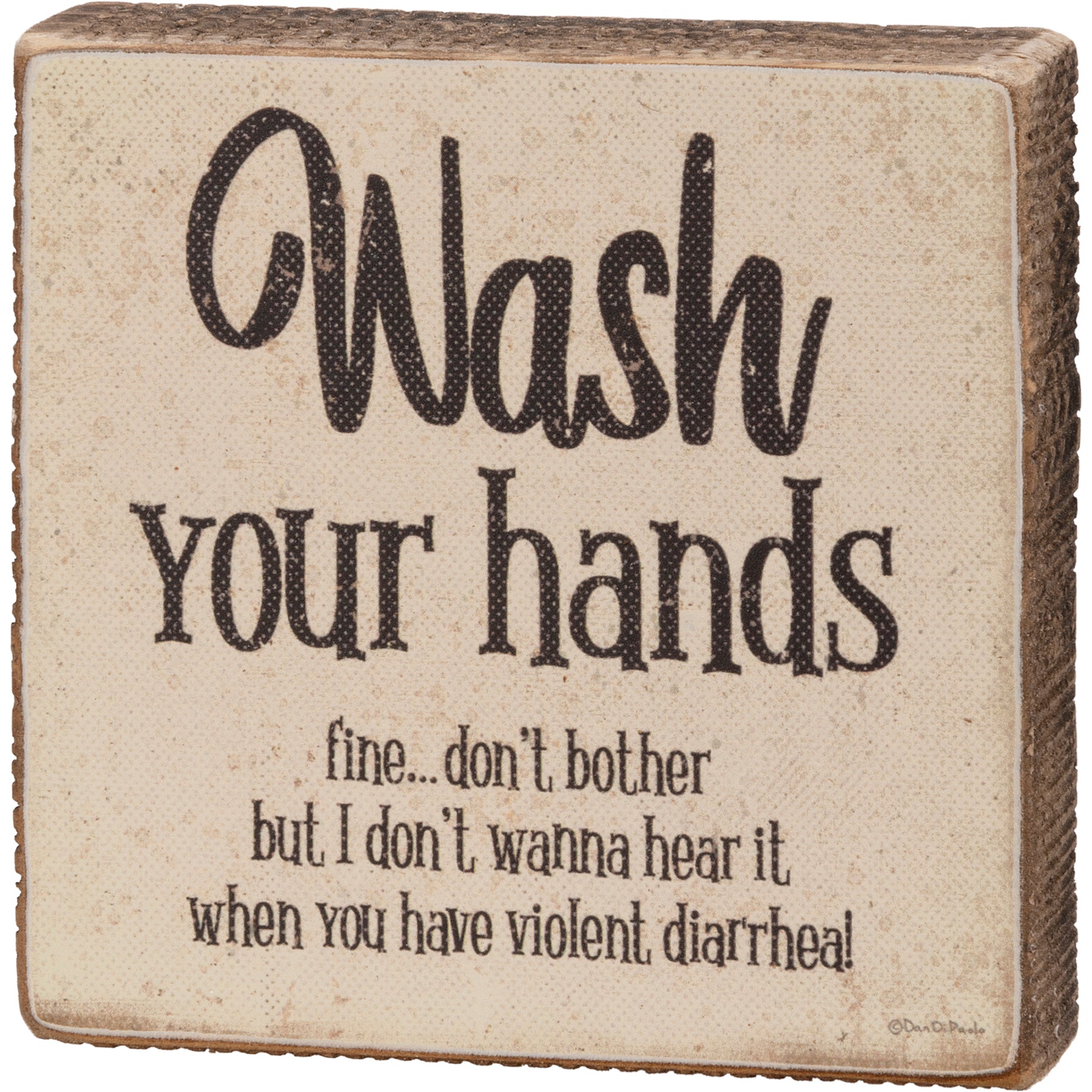 Wash Hands Block Sign SolagoHome