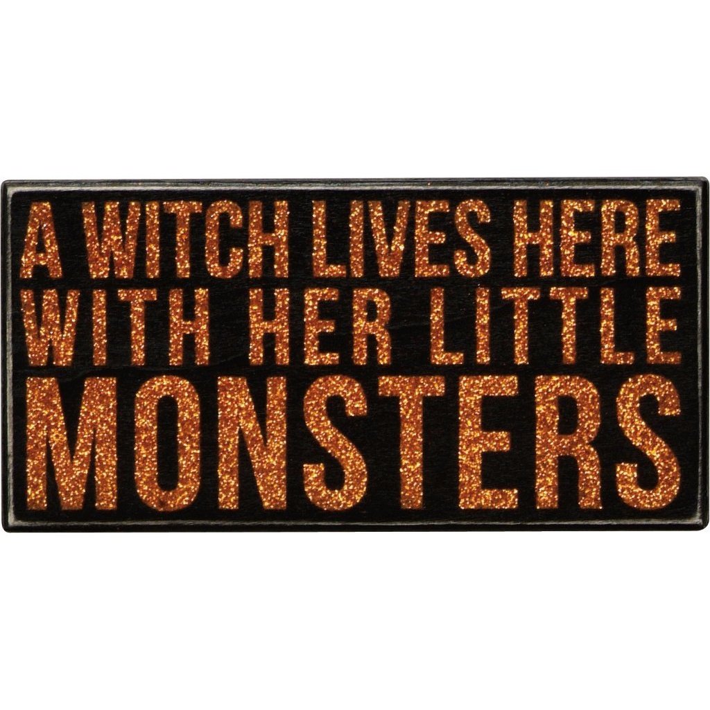 Witch lives Halloween Wall Sign SolagoHome