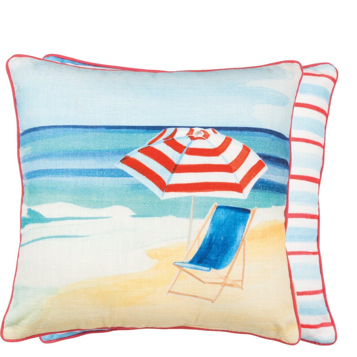 Beach Chair Throw Pillow SolagoHome