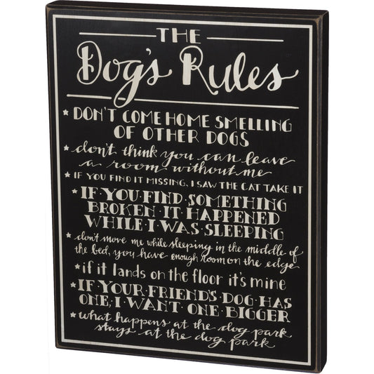 Dog Rules Wall Sign SolagoHome