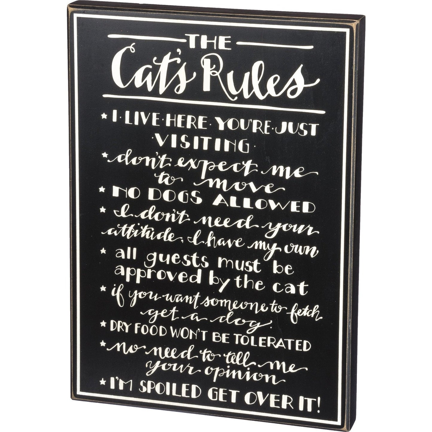 Cats Rules Wall Sign SolagoHome
