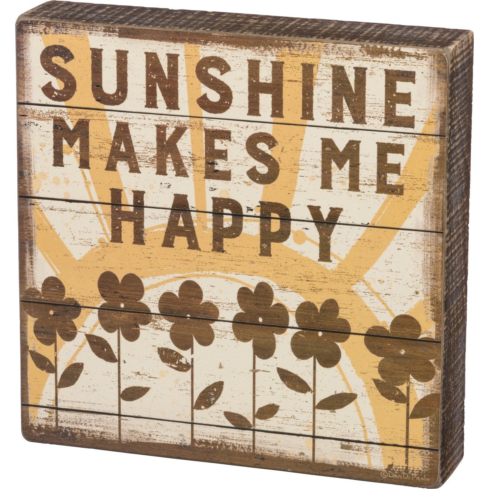 Sunshine Makes Happy Wall Sign SolagoHome