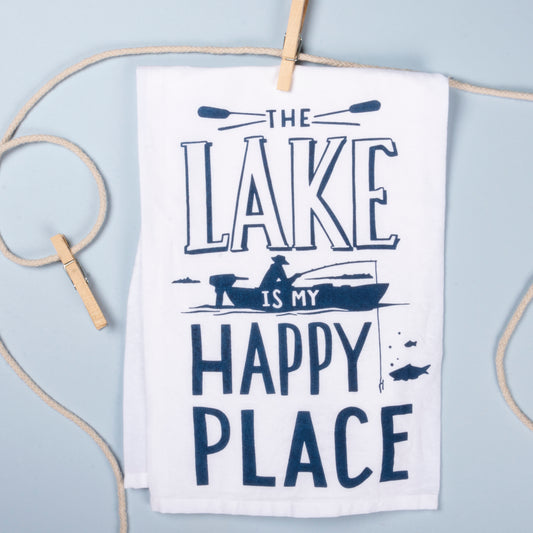 Lake Happy Place Dish Towel SolagoHome