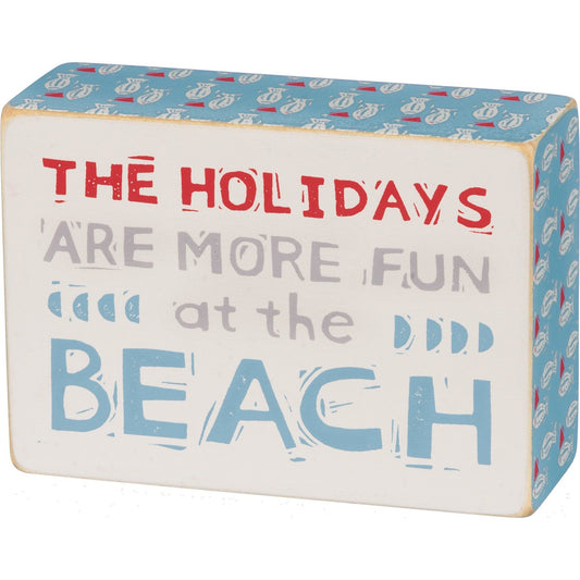 holidays fun beach Box Sign SolagoHome