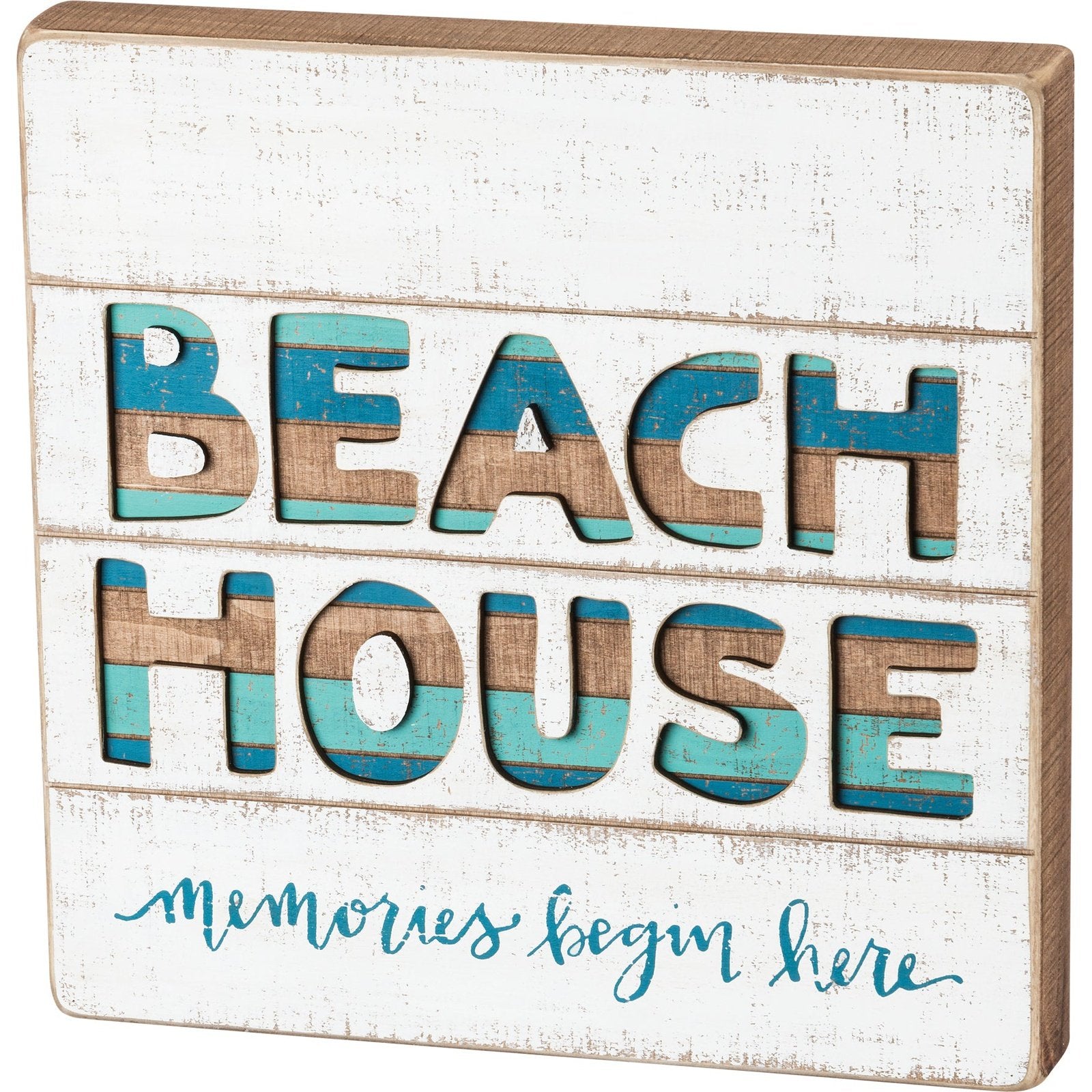 Beach House Dimensional Box Sign SolagoHome