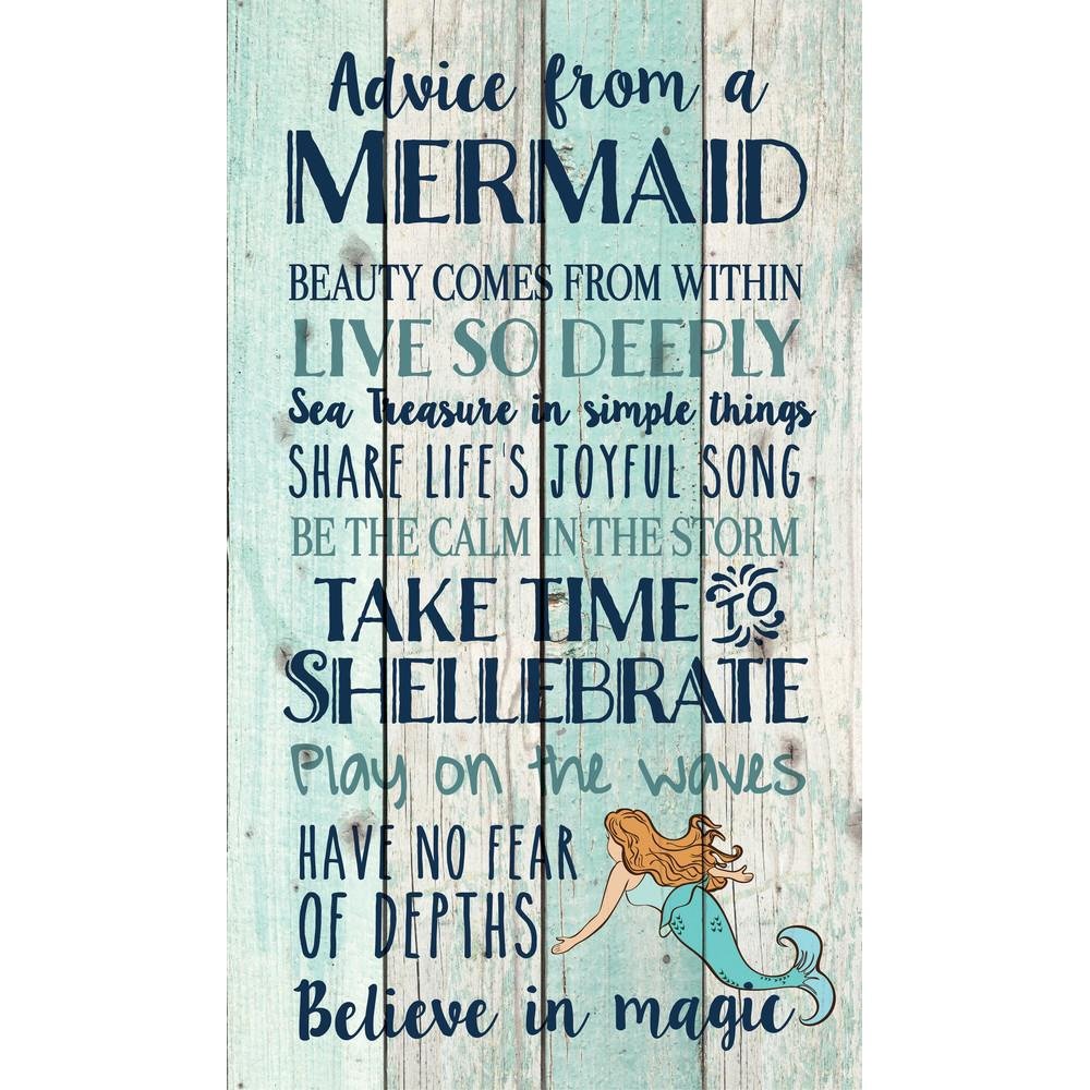 Advice Mermaid Pallet Wall Decor SolagoHome
