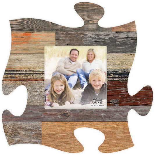 Puzzle Photo Frame Multicolor Wood SolagoHome