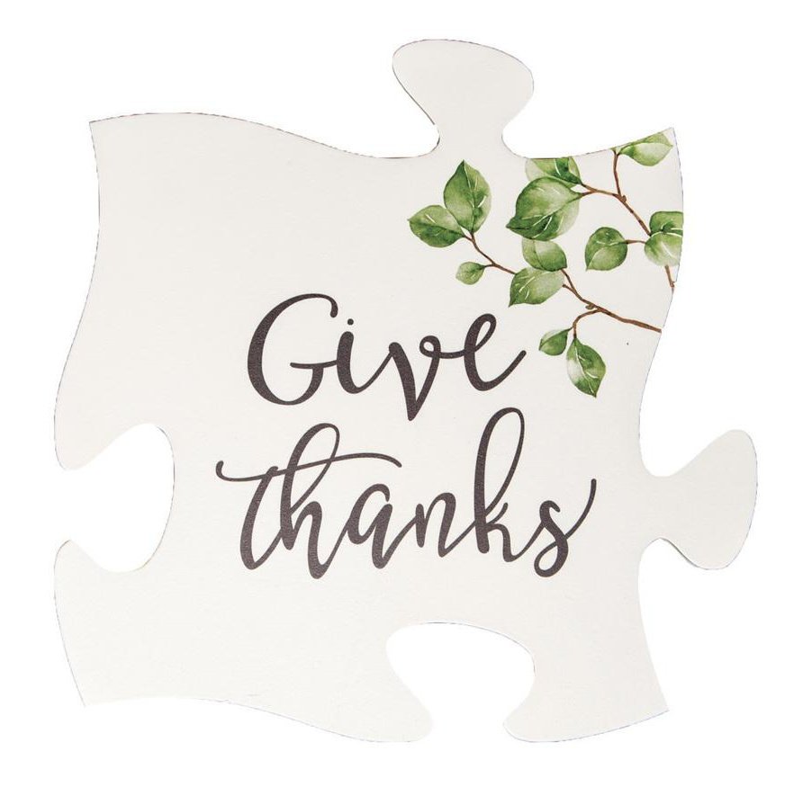 Give Thanks Puzzle Piece SolagoHome