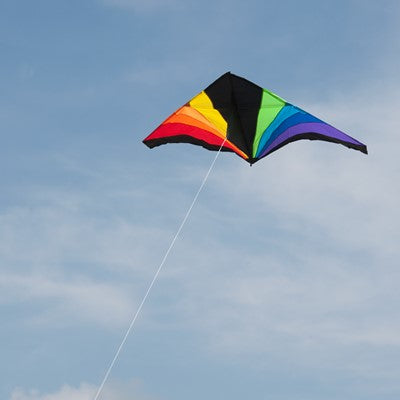 Rainbow Black Delta Kite SolagoHome