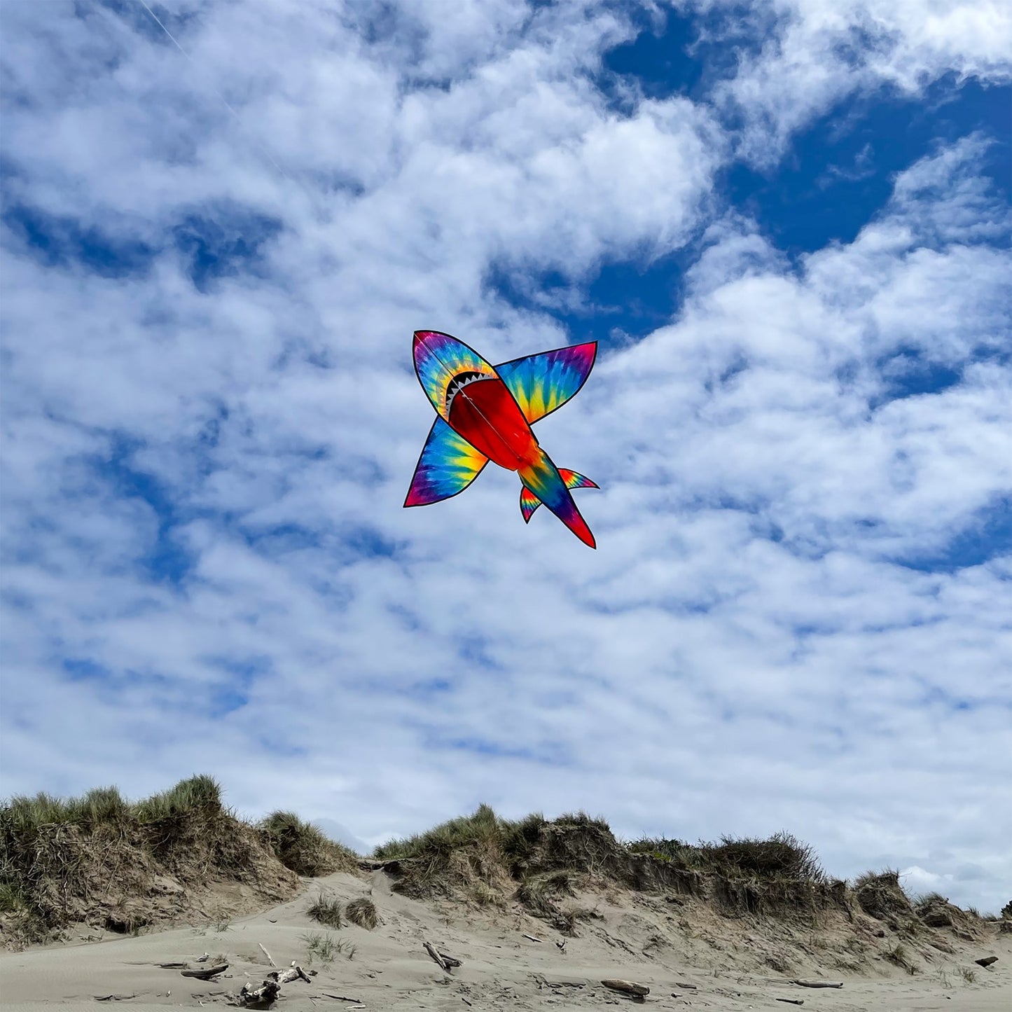 3D Tie Die Shark Kite